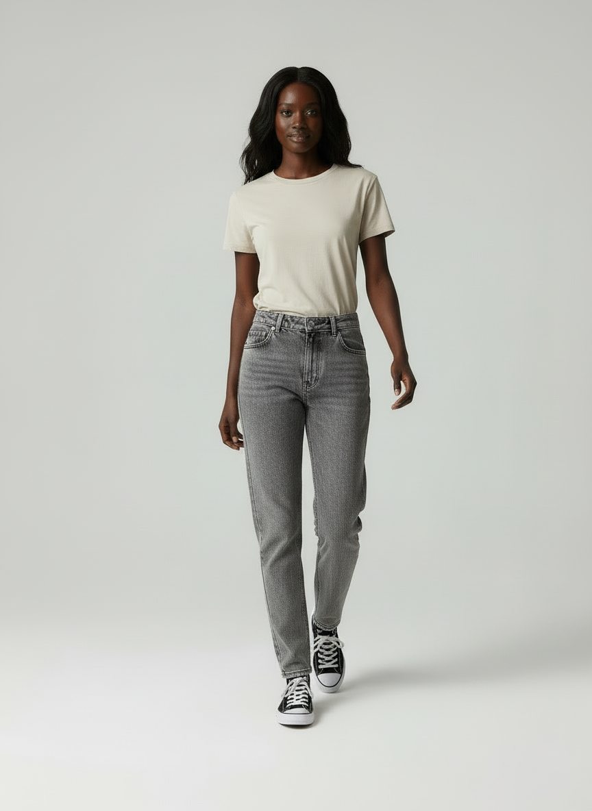 Urban Flare - Dames Wide-Leg Acid Wash Denim