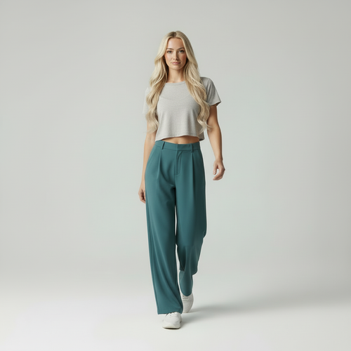 Celeste - Dames Elegante Wijde Pijpen Broek