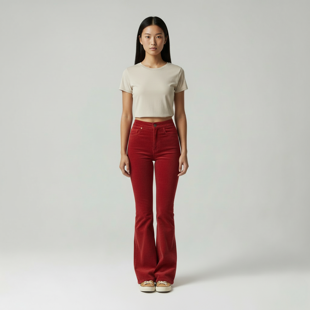 Luna - Dames Flatterende Denim Flared Broek