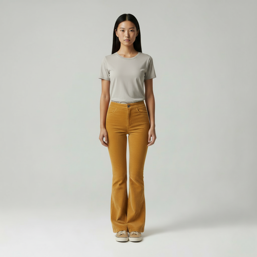 Luna - Dames Flatterende Denim Flared Broek