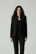 Zarah Geweven Dames Blazer - Klassiek Kraagloos