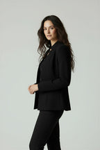 Zarah Geweven Dames Blazer - Klassiek Kraagloos