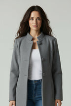 Zarah Geweven Dames Blazer - Klassiek Kraagloos