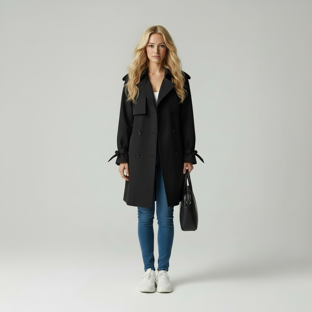 Stijlvolle Klassieker - Moderne Vrouwen Dubbele Rij Knopen Trenchcoat