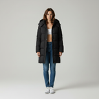 Chique Comfort - Moderne Vrouwen Lange Pufferjas met Capuchon