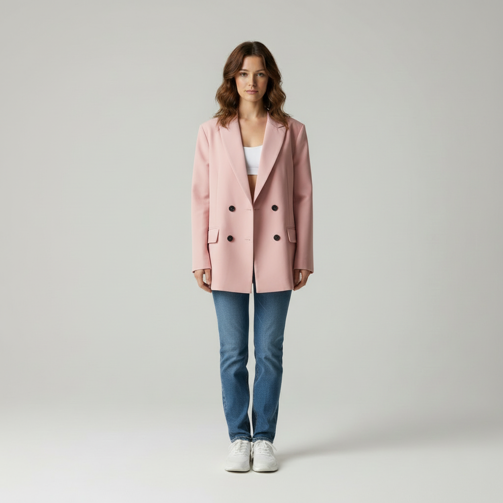 De Elegance Blazer - Moderne Dubbelrijige Relaxte Blazer