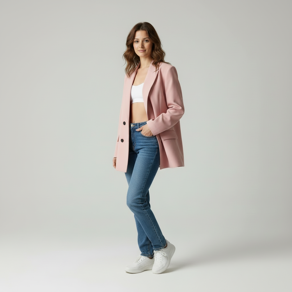 De Elegance Blazer - Moderne Dubbelrijige Relaxte Blazer