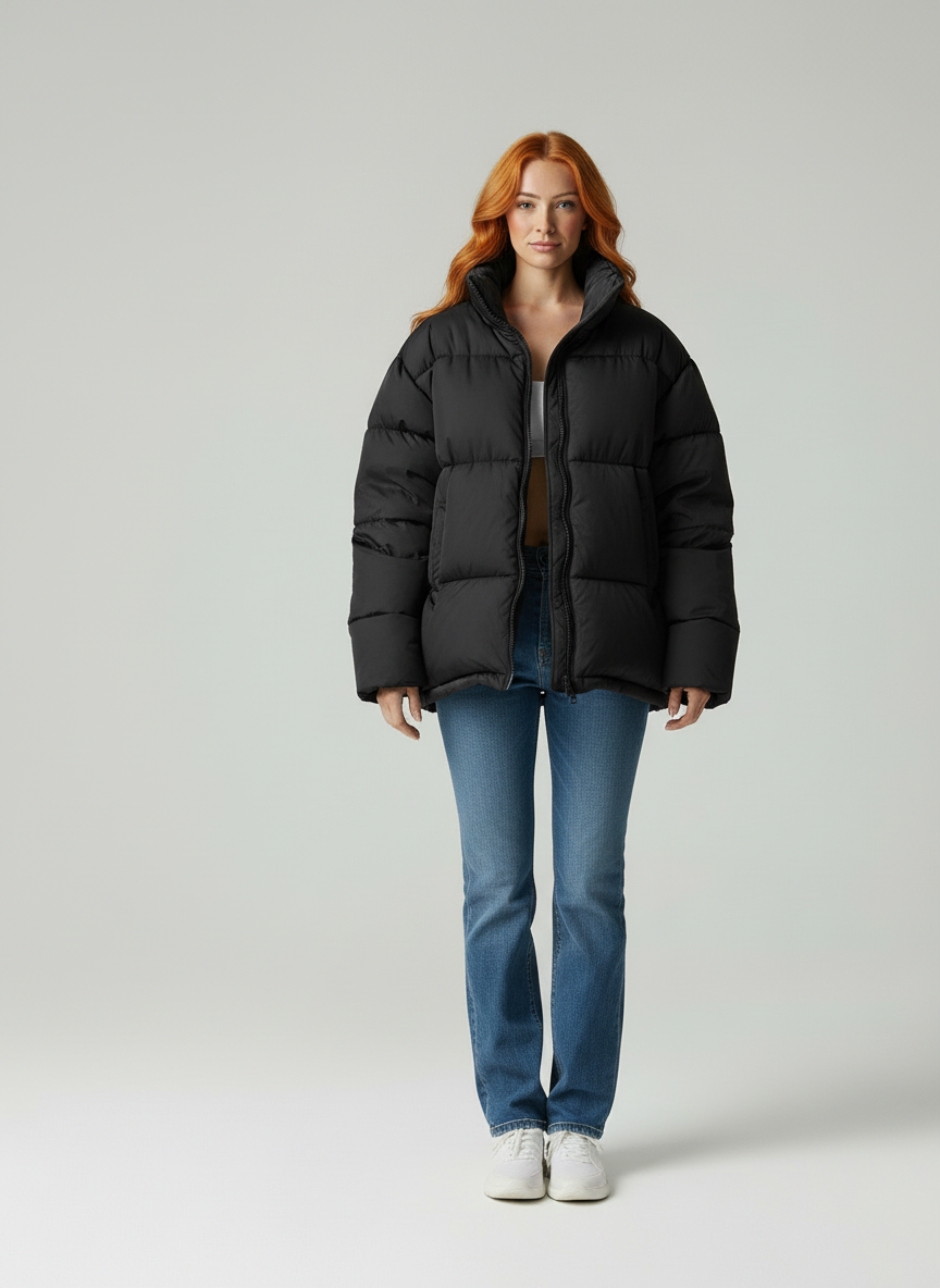 Aurora - Dames Trendy Oversized Pufferjas met Capuchon