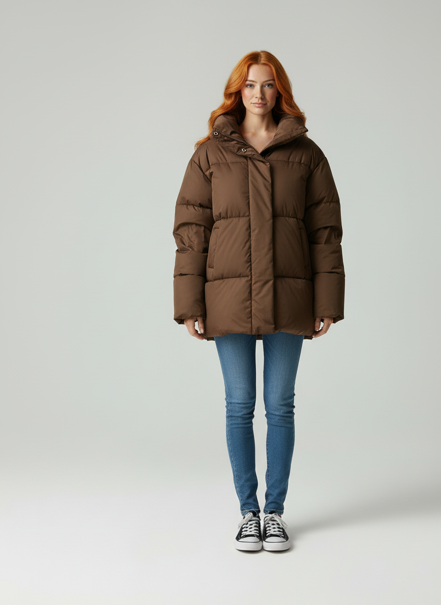 Aurora - Dames Trendy Oversized Pufferjas met Capuchon