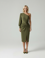 Ayla - One-Shoulder Maxi Jurk met Split