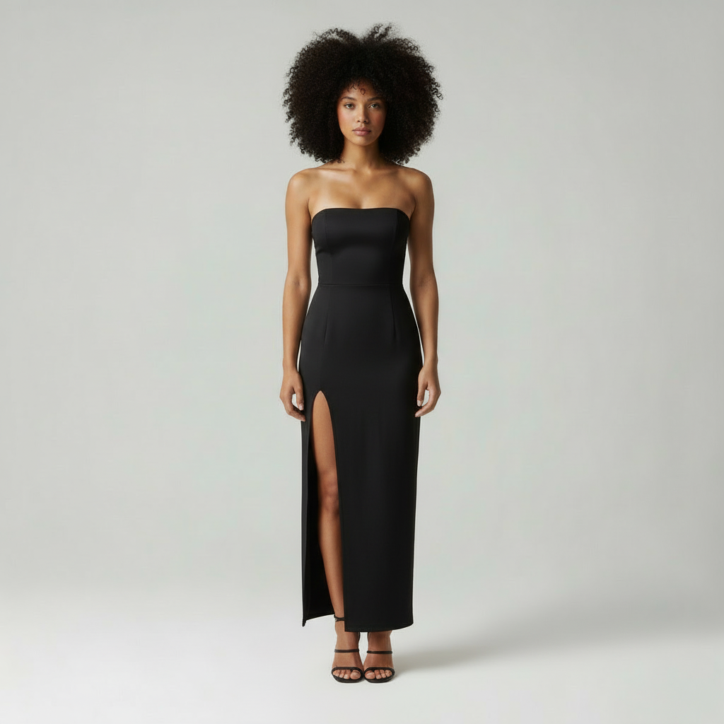 Serena - Elegante Dames Satijnen Avondjurk met Split