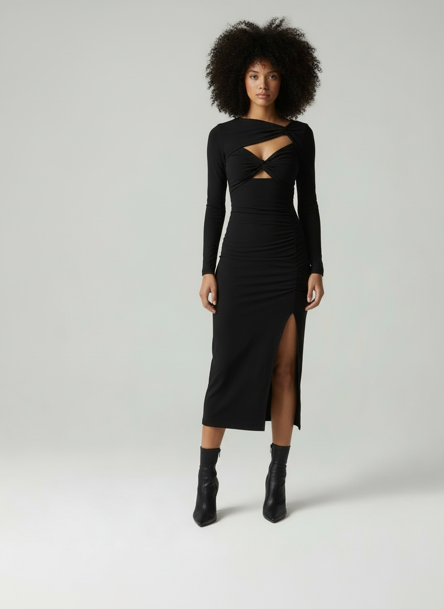 Nocturne - Bodycon Jurk met Cut-out & Split