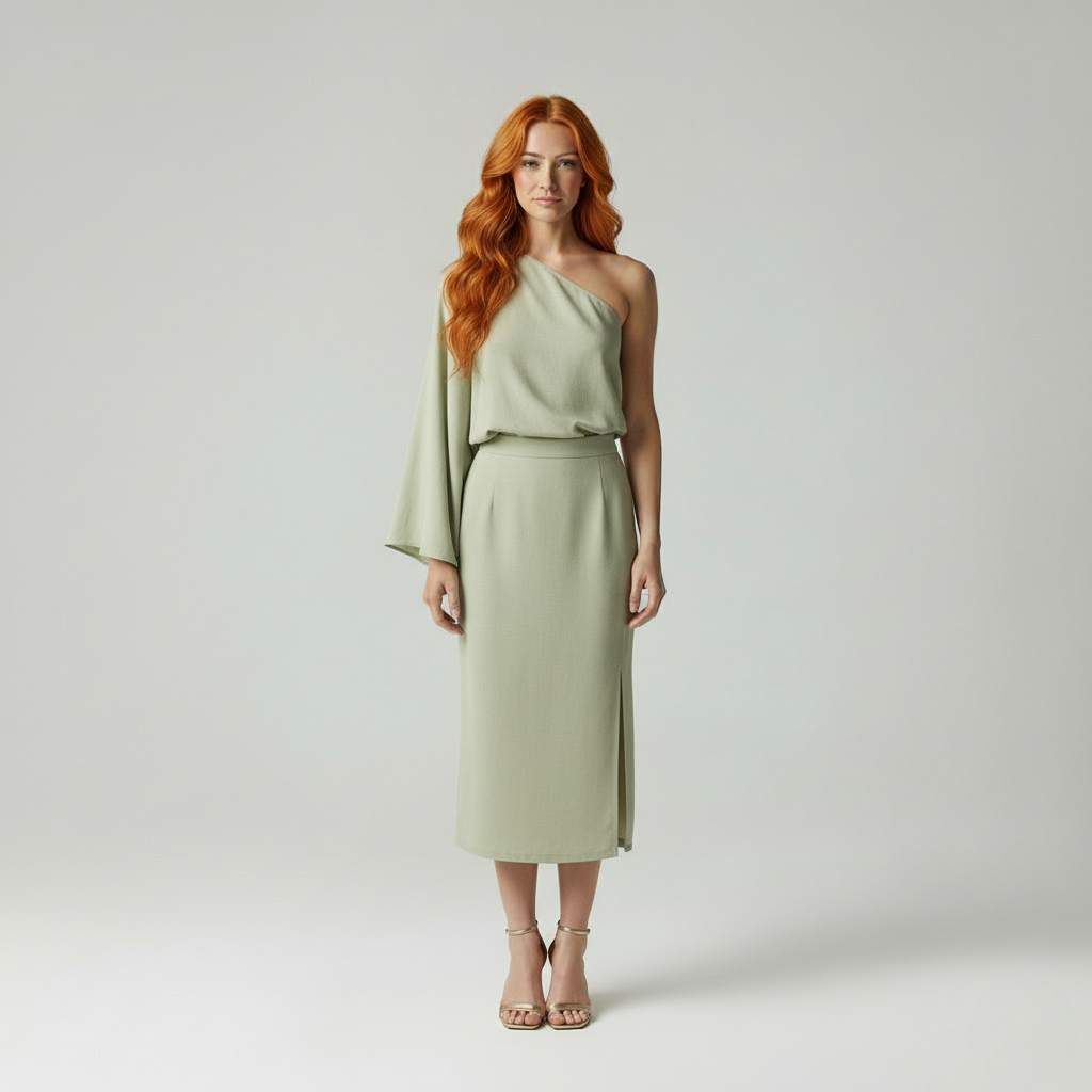 Serena - One shoulder Maxi Jurk