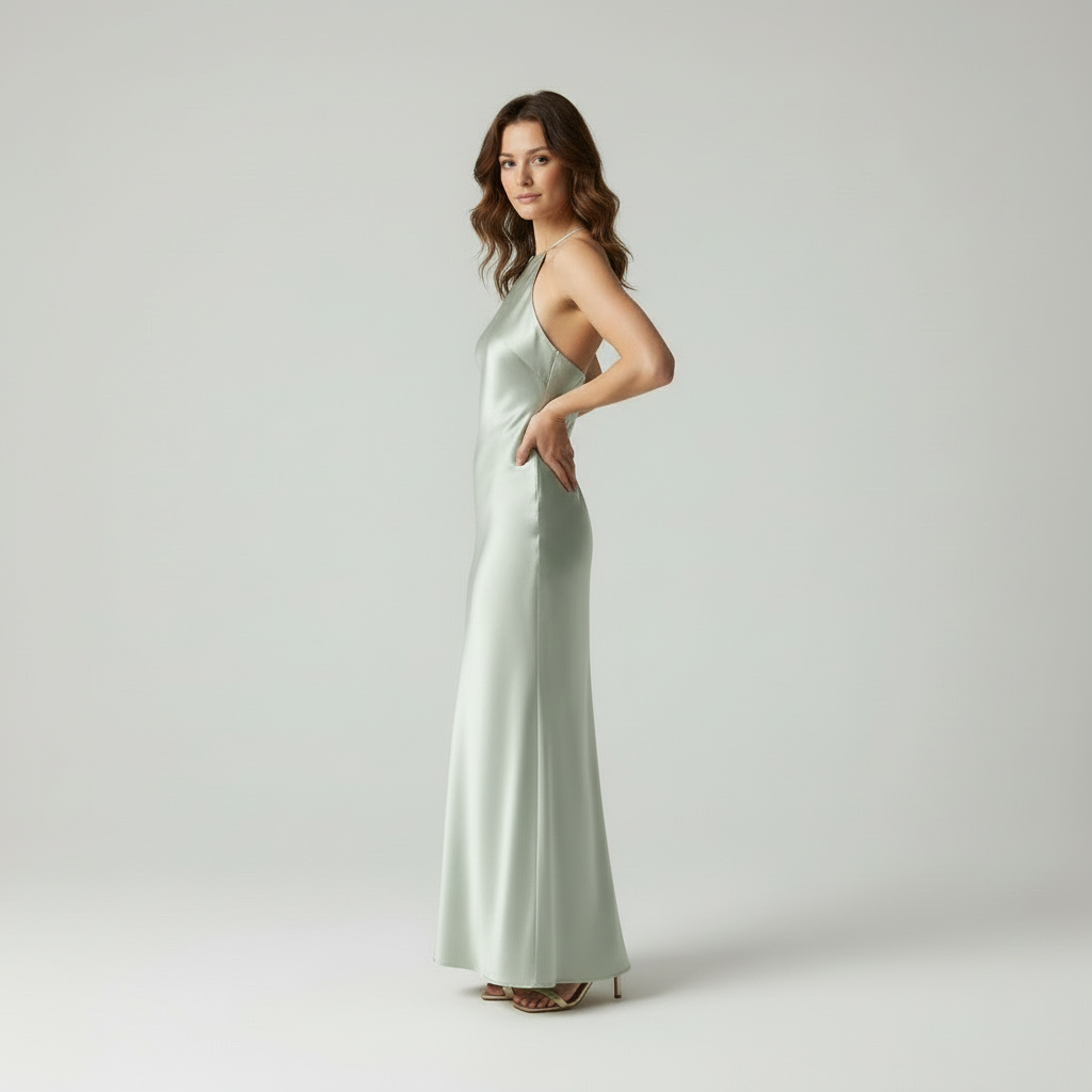 Halterjurk met Open rug