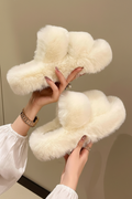 Pluche Lounge Pantoffels met Faux Fur