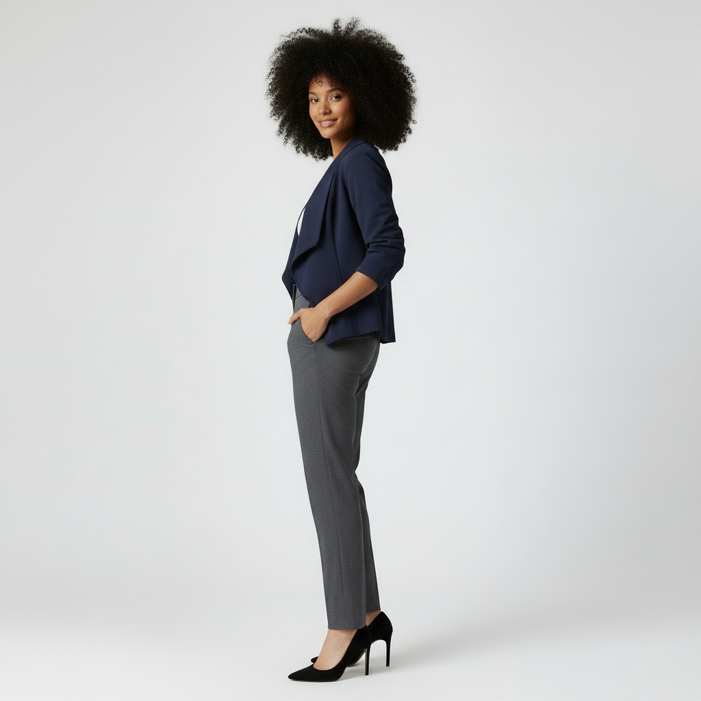 Elegance Blazer - Moderne Vrouwen Waterval Kraag Blazer