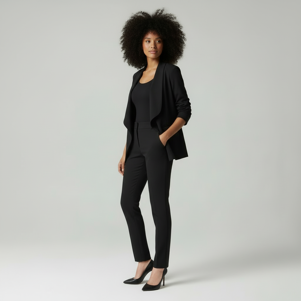 Elegance Blazer - Moderne Vrouwen Waterval Kraag Blazer