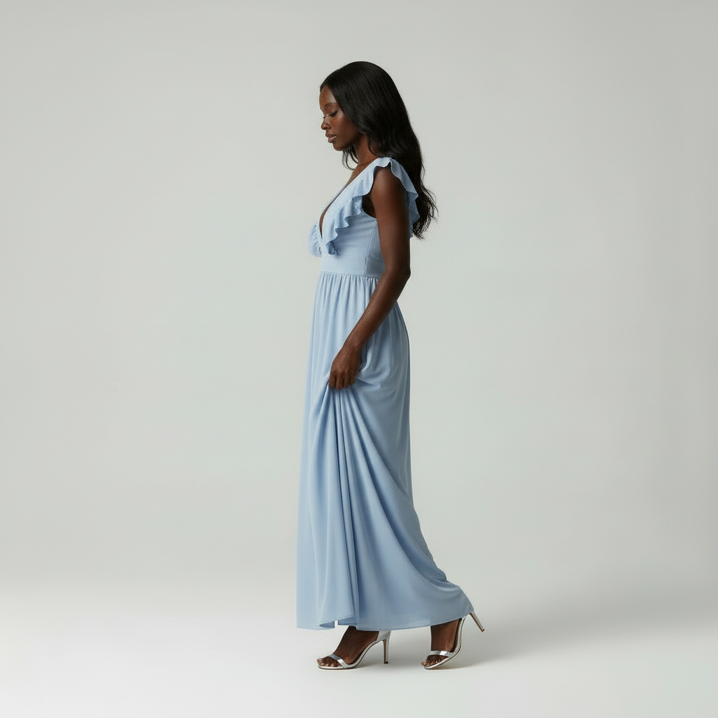 Maxi Jurk met Ruches