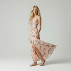 Chiffon Maxi Jurk met Splitten