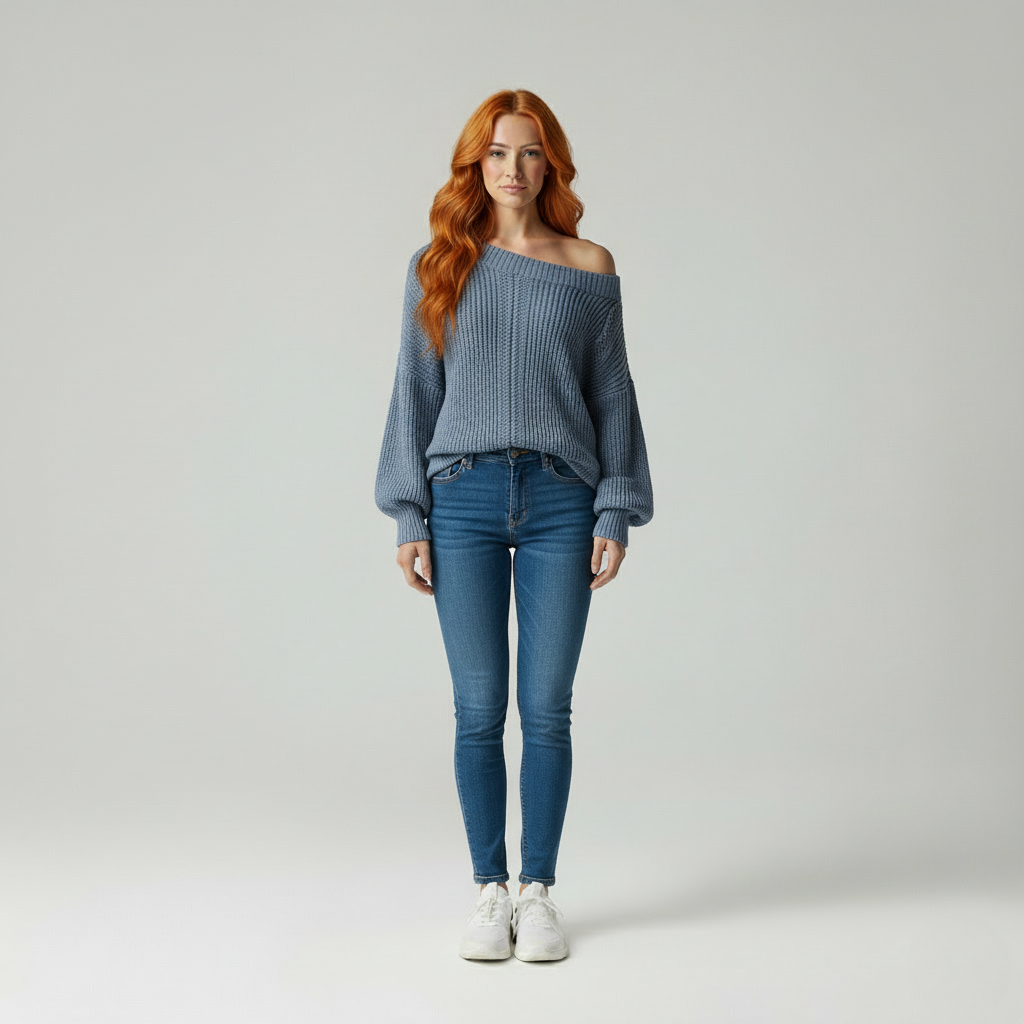 Devora Gebreide Damestrui - Casual Chic Off-Shoulder