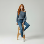 Devora Gebreide Damestrui - Casual Chic Off-Shoulder