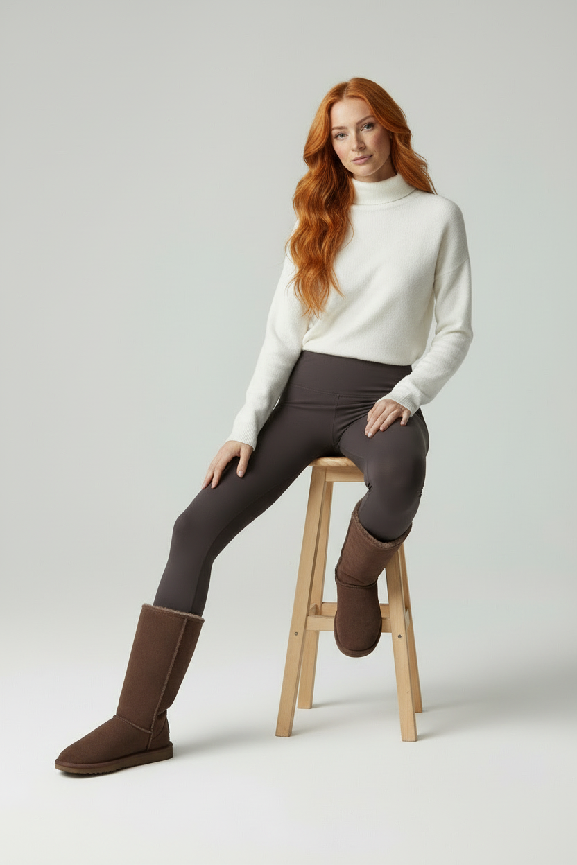 Zahra Suède-look Dames Laarzen - Casual Pluche Voering