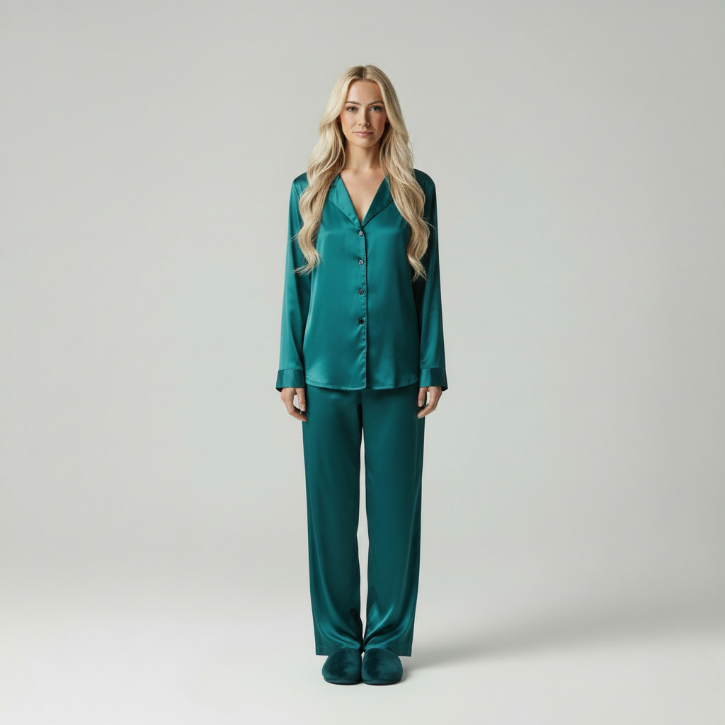 Joslynn Luxe Satijnen Dames Pyjama Set - Relaxte Loungewear