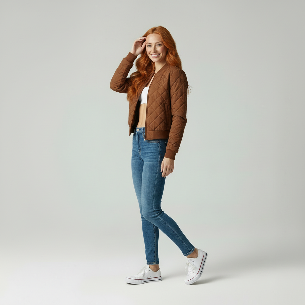 Ivonne Bomberjack Dames - Gewatteerd Patroon