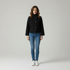 Lyndsey Katoenmix Damesjack - Asymmetrische Sluiting