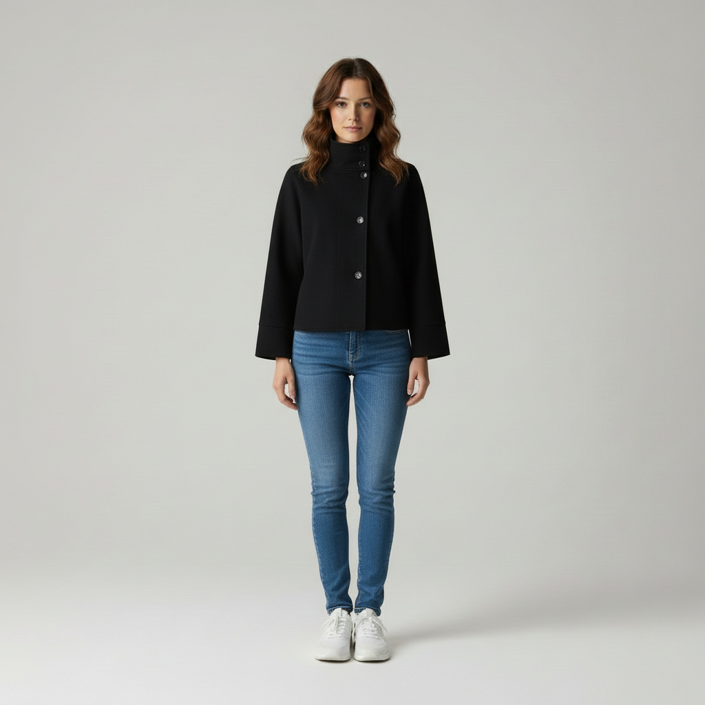 Lyndsey Katoenmix Damesjack - Asymmetrische Sluiting