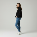 Lyndsey Katoenmix Damesjack - Asymmetrische Sluiting