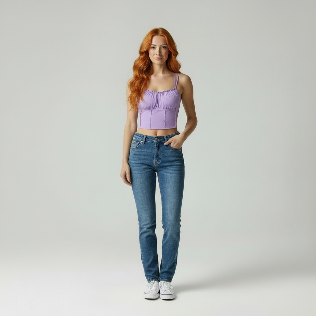 Kenyatta | Crop Top met Ruched Halslijn