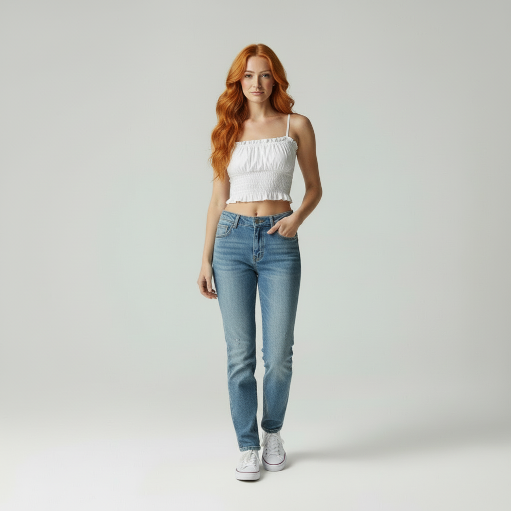 Kenyatta | Crop Top met Ruched Halslijn