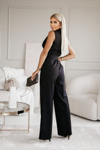Jumpsuit met V-hals en Ceintuur