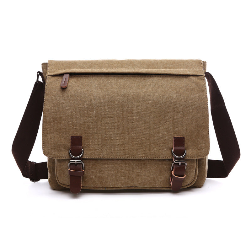 Canvas Messenger Bag met Flap-over