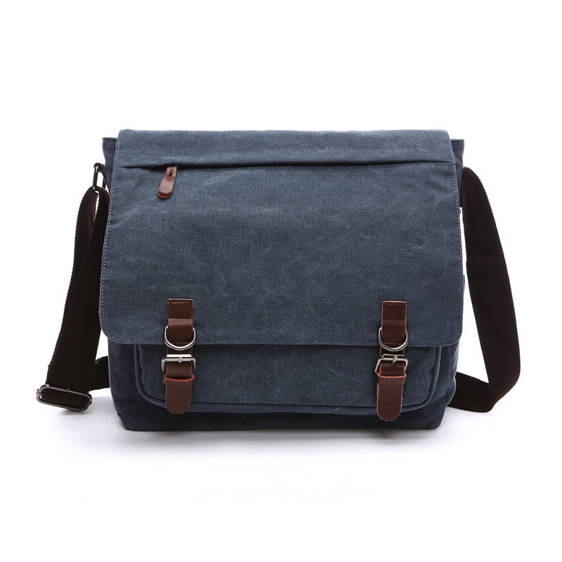 Canvas Messenger Bag met Flap-over