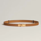 Leren Riem met Goudkleurige Kelly-stijl Gesp