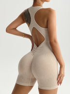 Basic Geribbelde Tanktop Bodysuit