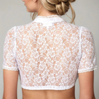 Floral Lace Overlay Crop Top