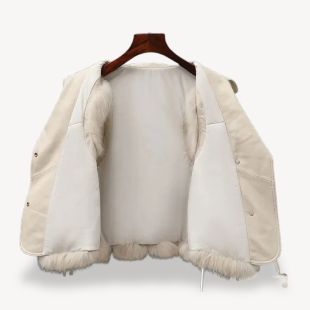 Vest met Bont-afgezette Details