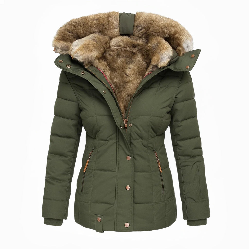 Modavo Lovie Dames Puffer Jas - Casual met Bontkraag