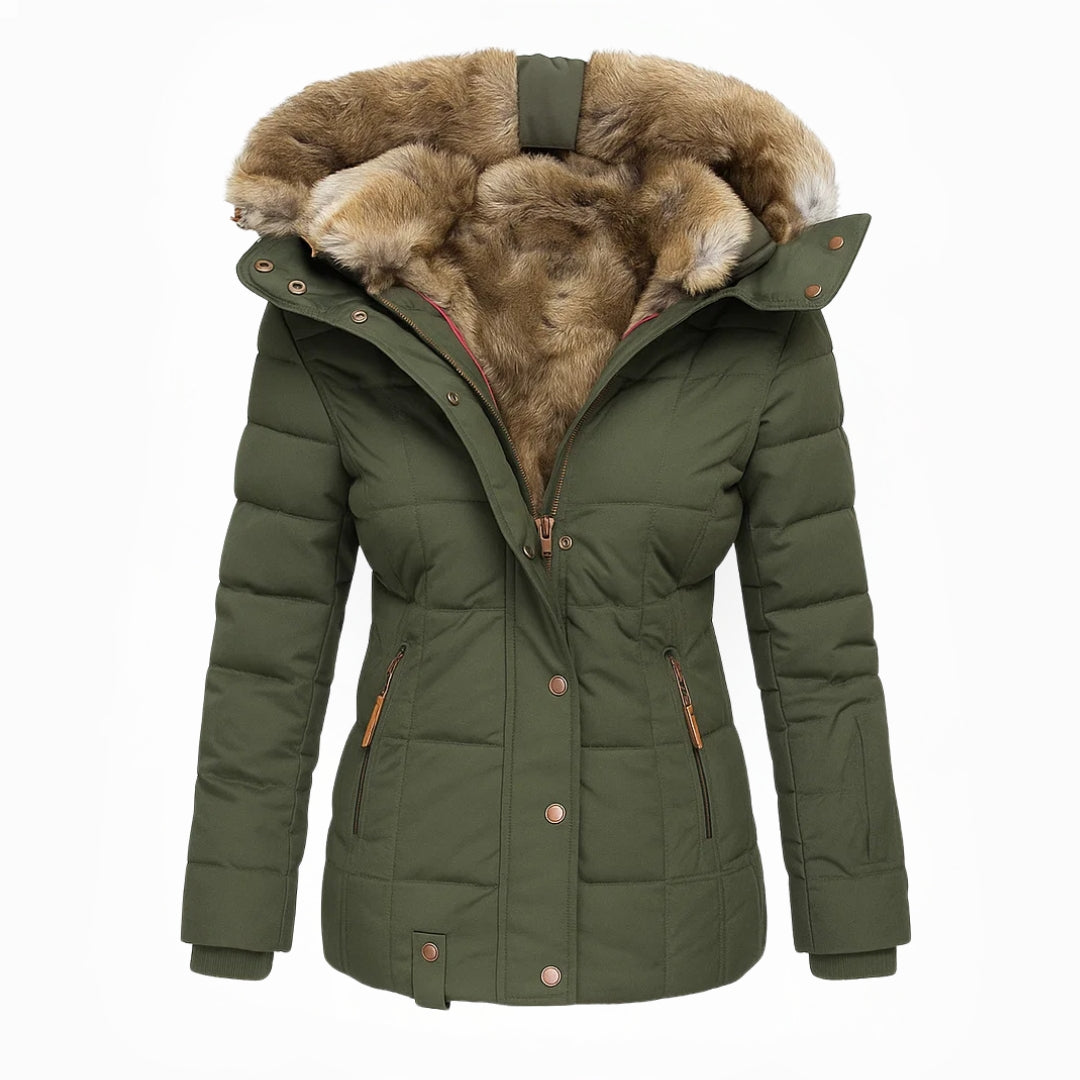 Modavo Lovie Dames Puffer Jas - Casual met Bontkraag