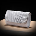 Geplooide Metallic Clutch Tas