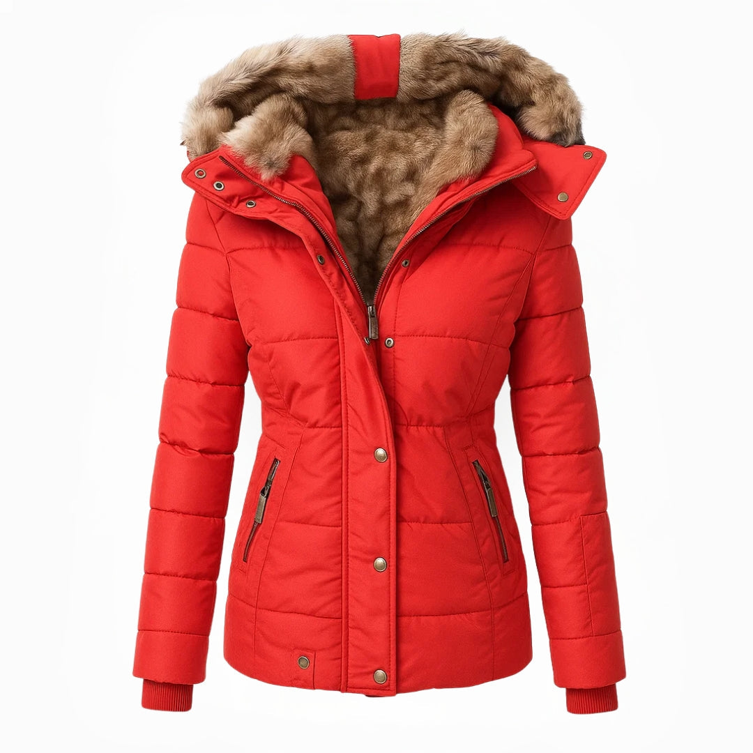 Modavo Lovie Dames Puffer Jas - Casual met Bontkraag