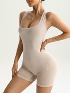 Basic Geribbelde Tanktop Bodysuit