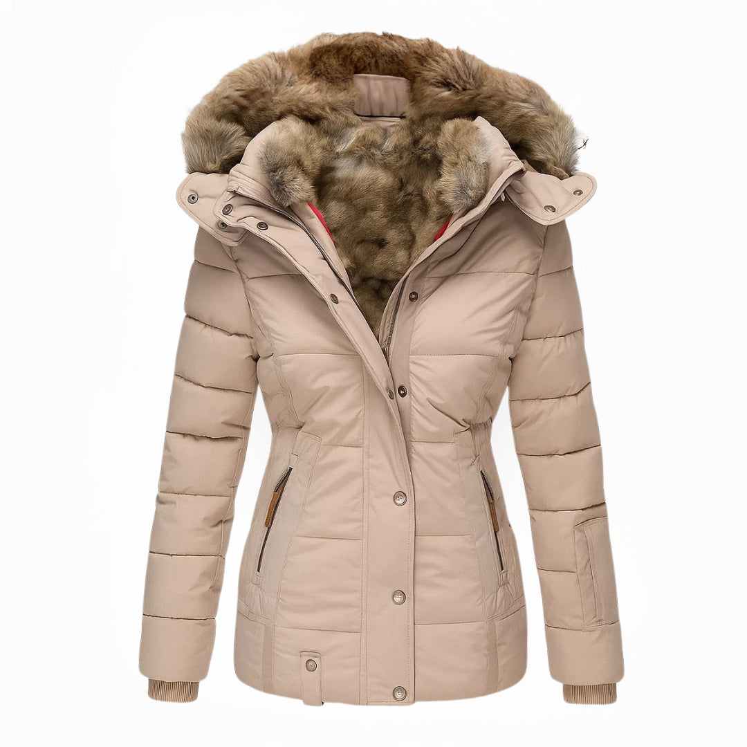 Modavo Lovie Dames Puffer Jas - Casual met Bontkraag