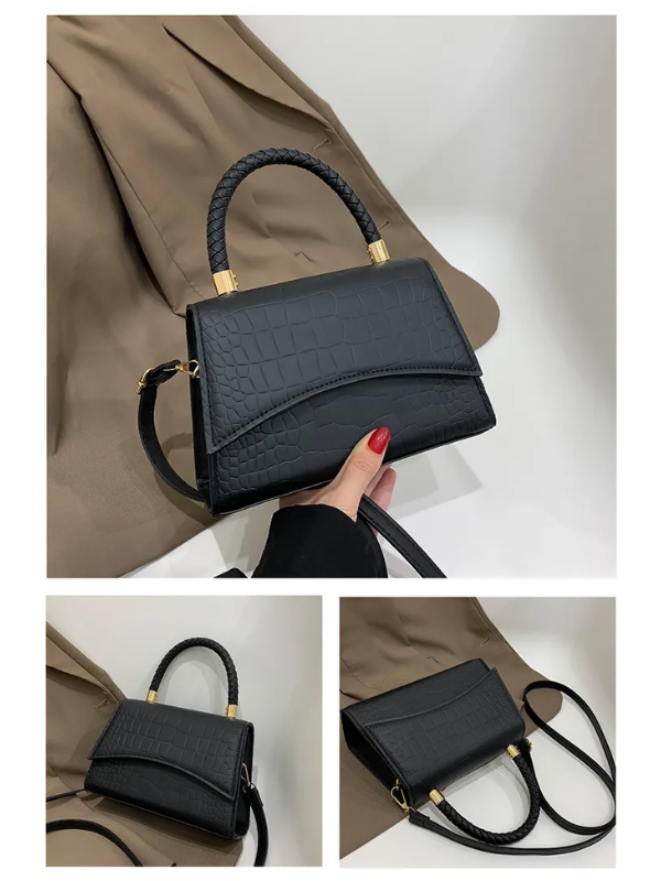 Keely | Faux Leren Handtas met Gevlochten Handvat