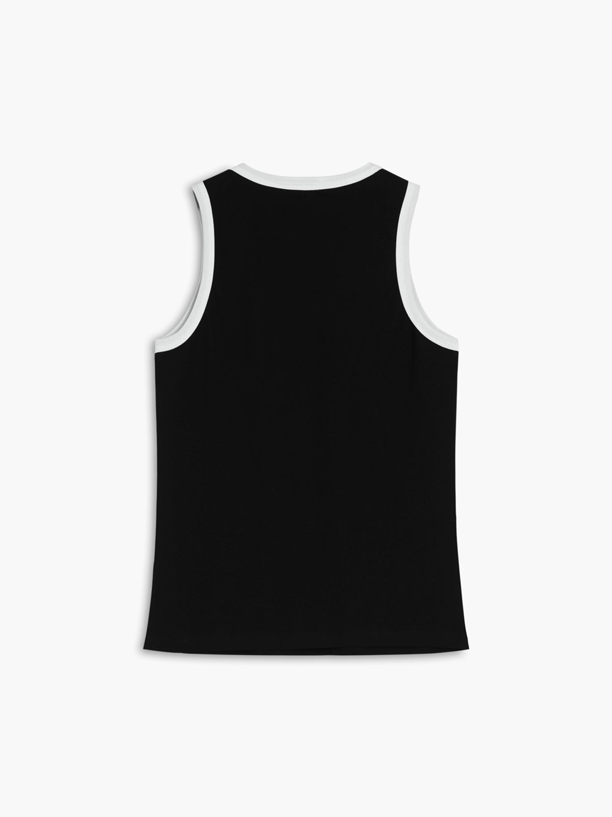 Ribgebreide Tanktop met Contrasterende Bies
