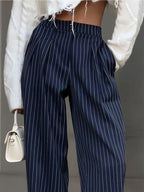 Wijde Pinstripe Broek