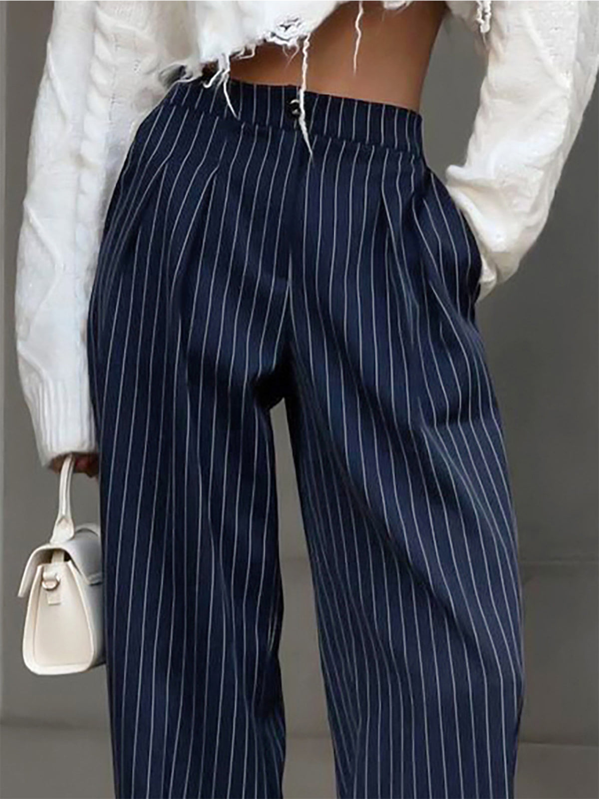 Wijde Pinstripe Broek